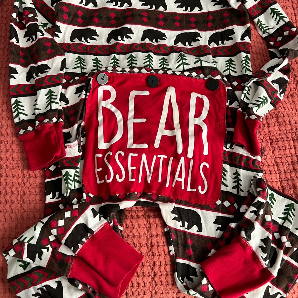 LazyOne FlapJack Christmas Pajamas “Bear Essentials” Adult M